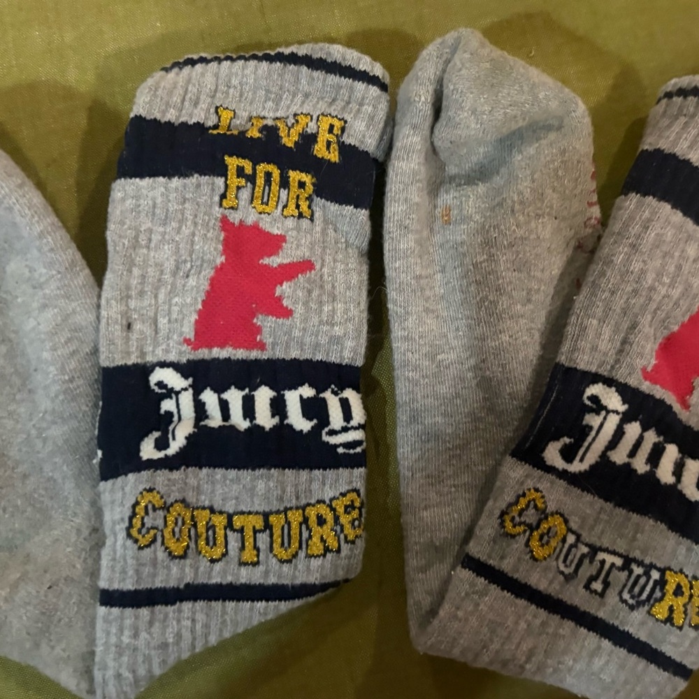Juicy Couture Gray Tube Socks - Picture 3 of 6